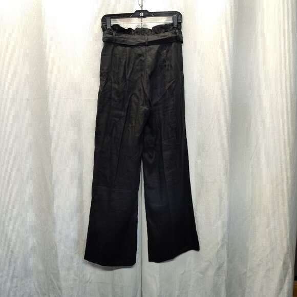 Reset By Jane Wide-Leg Flax High-Waisted Pants Women's Size M Waist 28" Casual - Picture 3 of 10